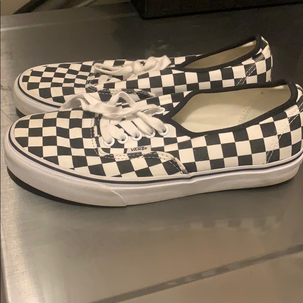 Black and white checkered vans